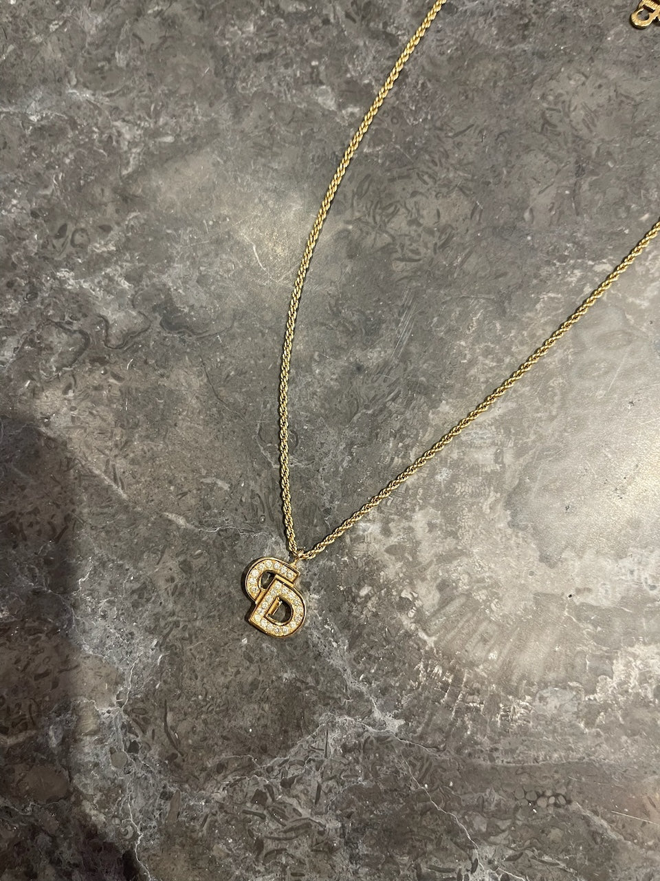 Collier Dior CD doré
