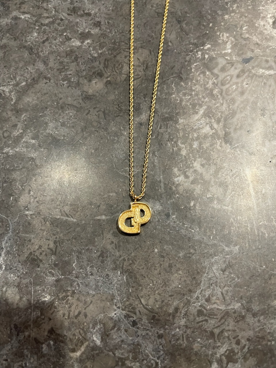 Collier Dior CD doré