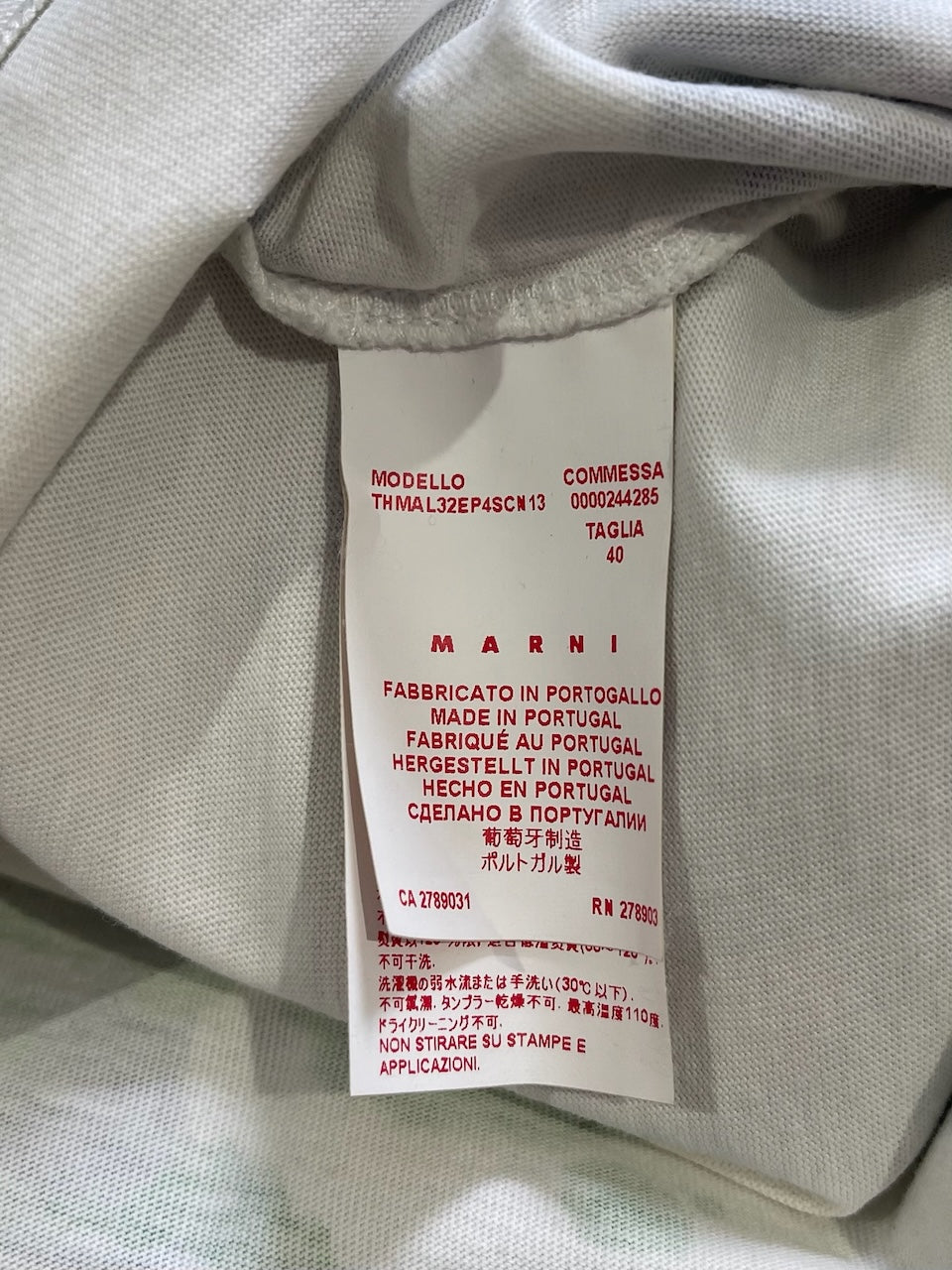 T-shirt Marni bleu T.36