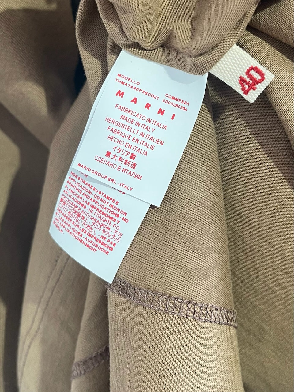 T-shirt Marni marron T.36