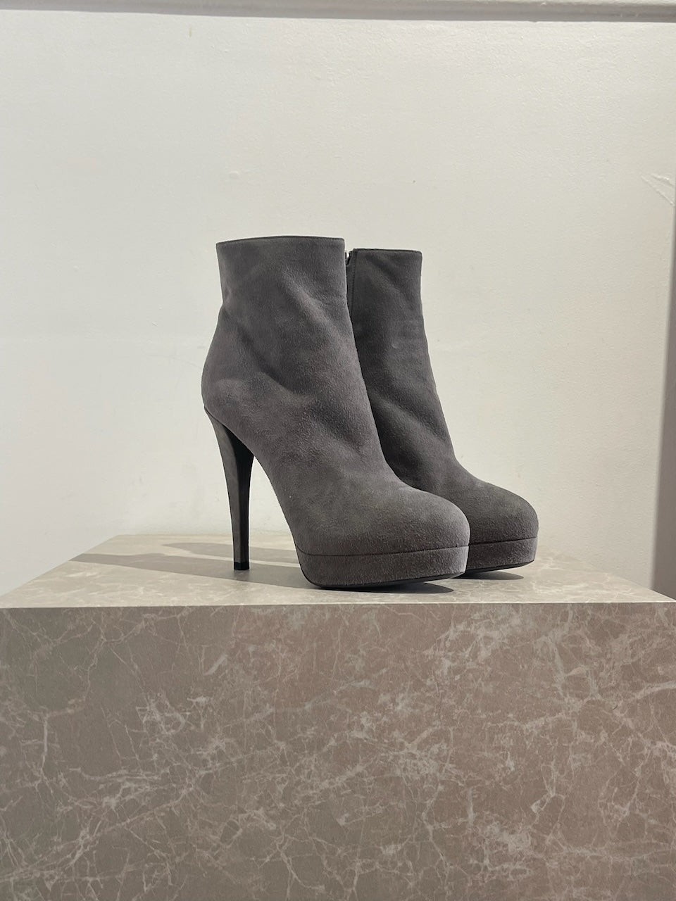 Bottines Saint Laurent grises T.35,5