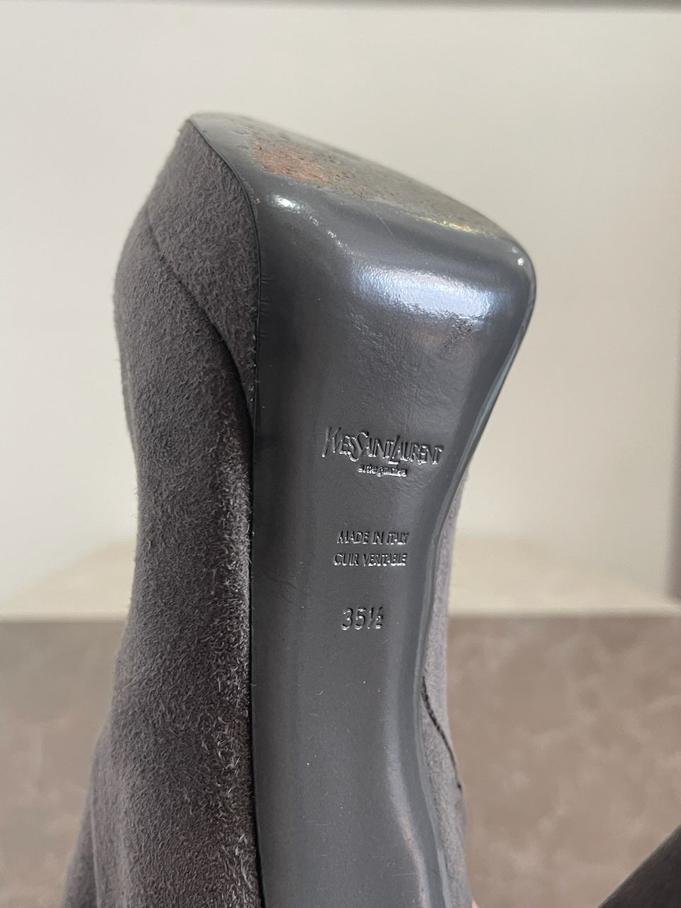 Bottines Saint Laurent grises T.35,5