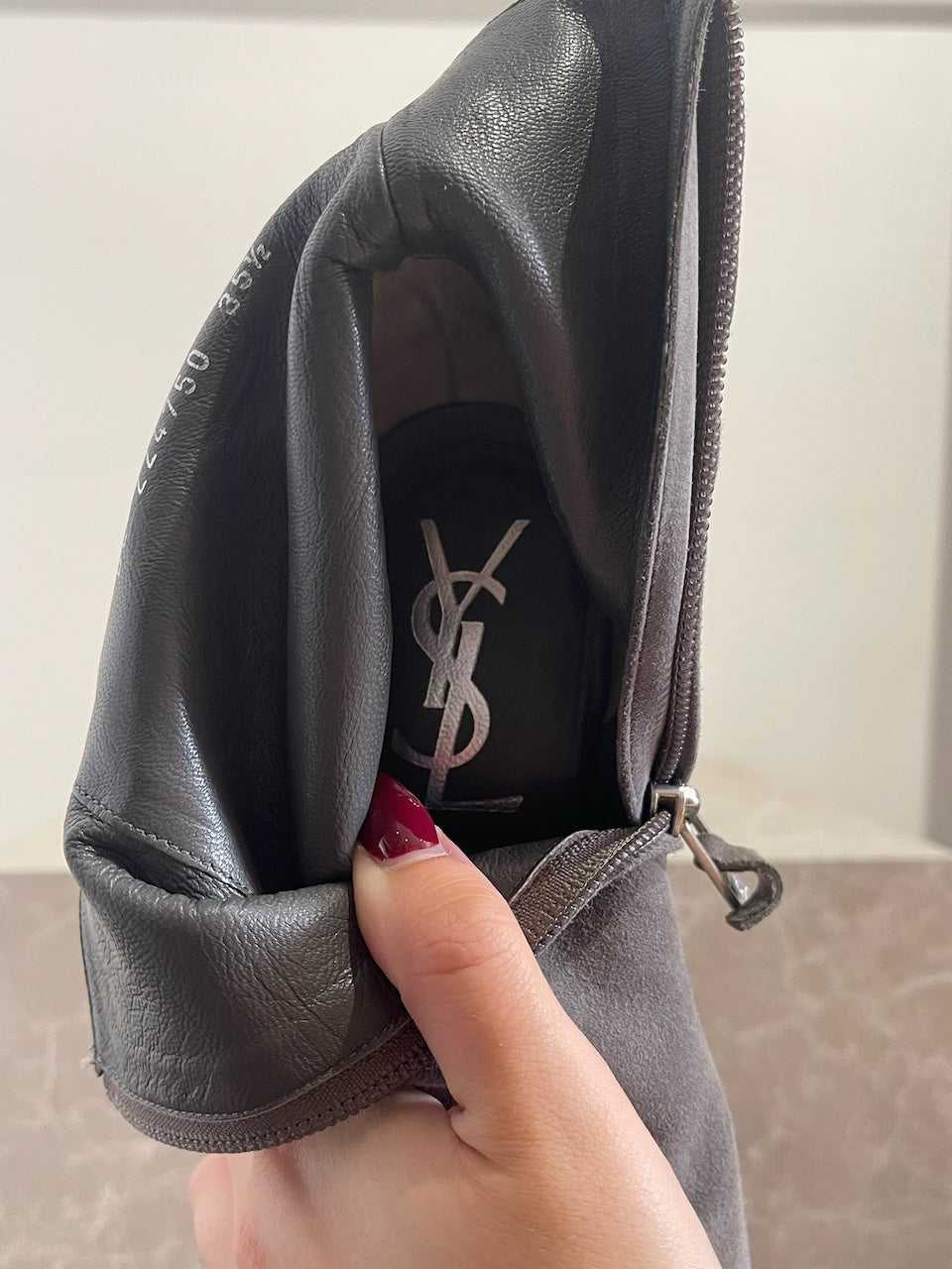 Bottines Saint Laurent grises T.35,5