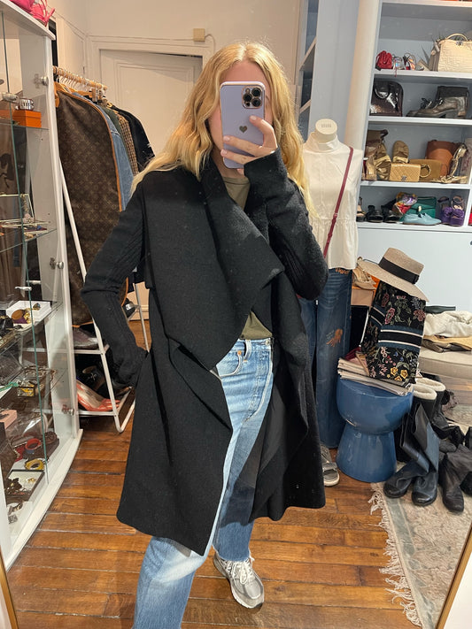 Manteau Rick Owens noir T.40