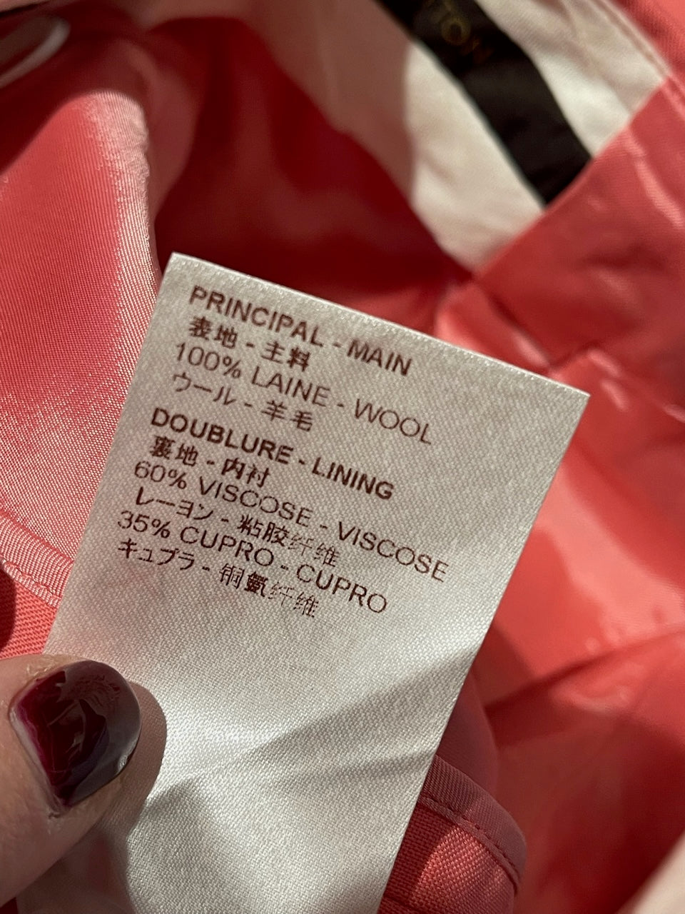 Pantalon Louis Vuitton rose T.34