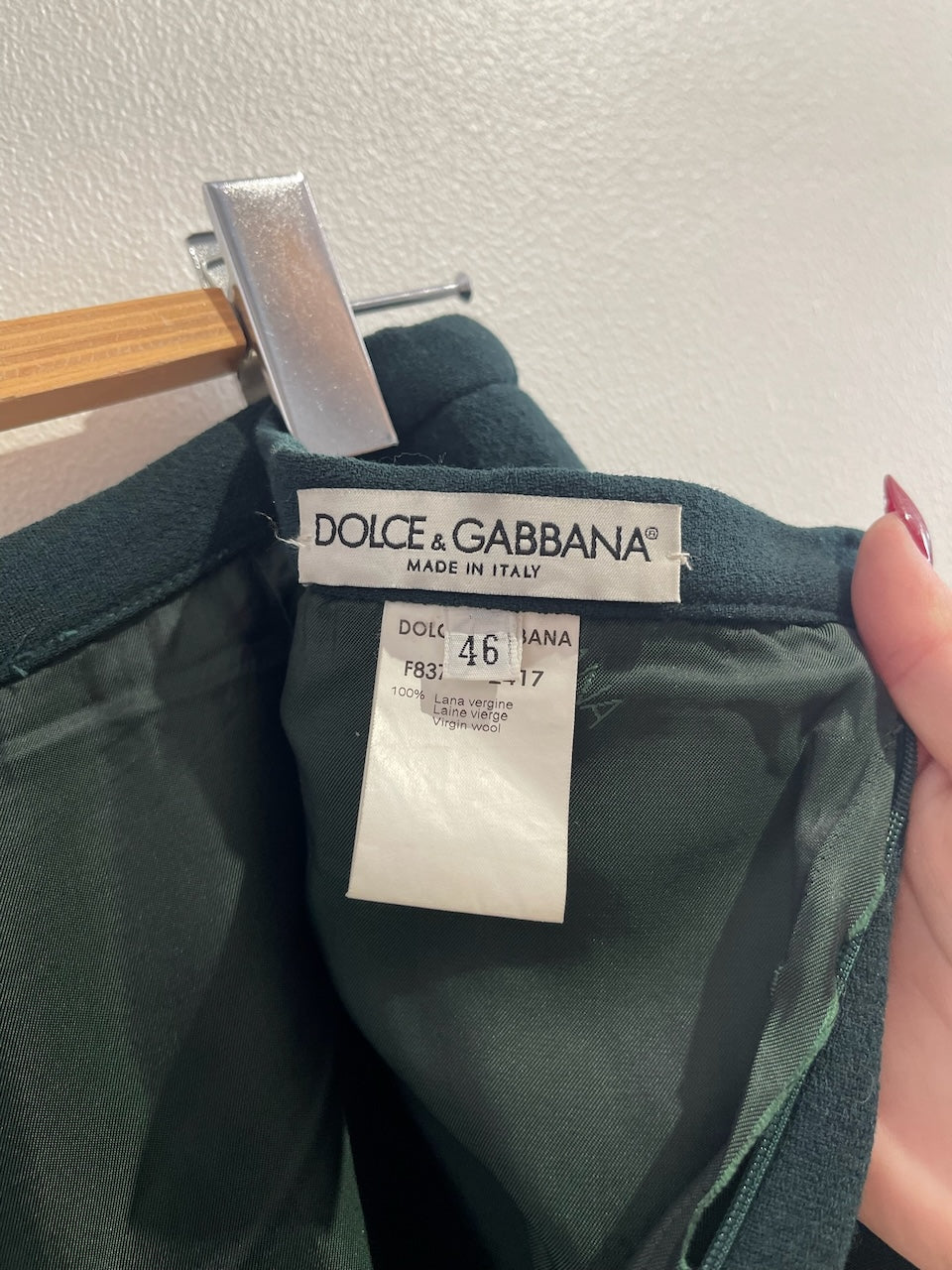 Jupe Dolce & Gabbana verte T.42