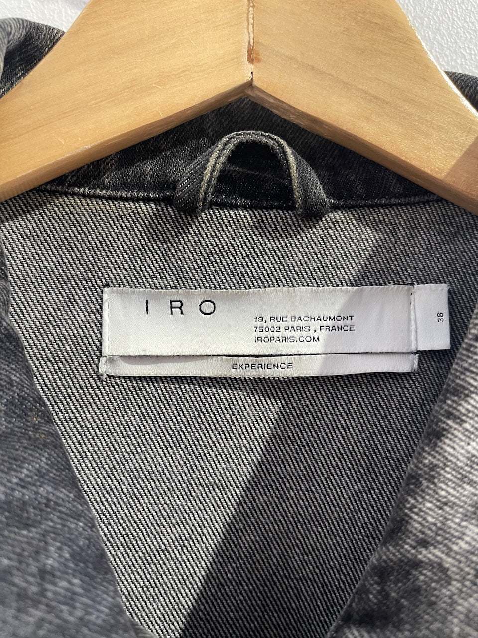 Veste Iro en jeans noir T.38