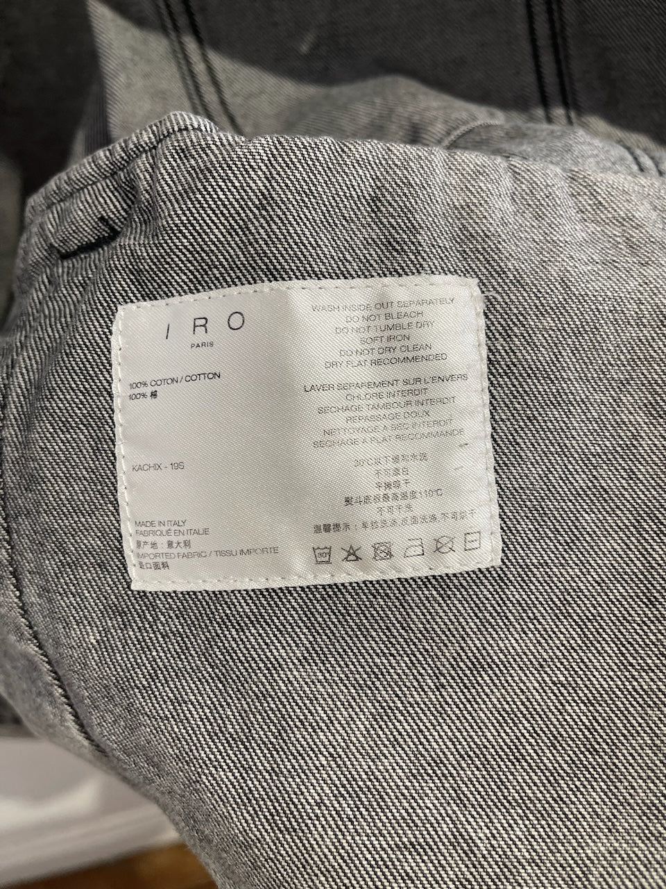 Veste Iro en jeans noir T.38