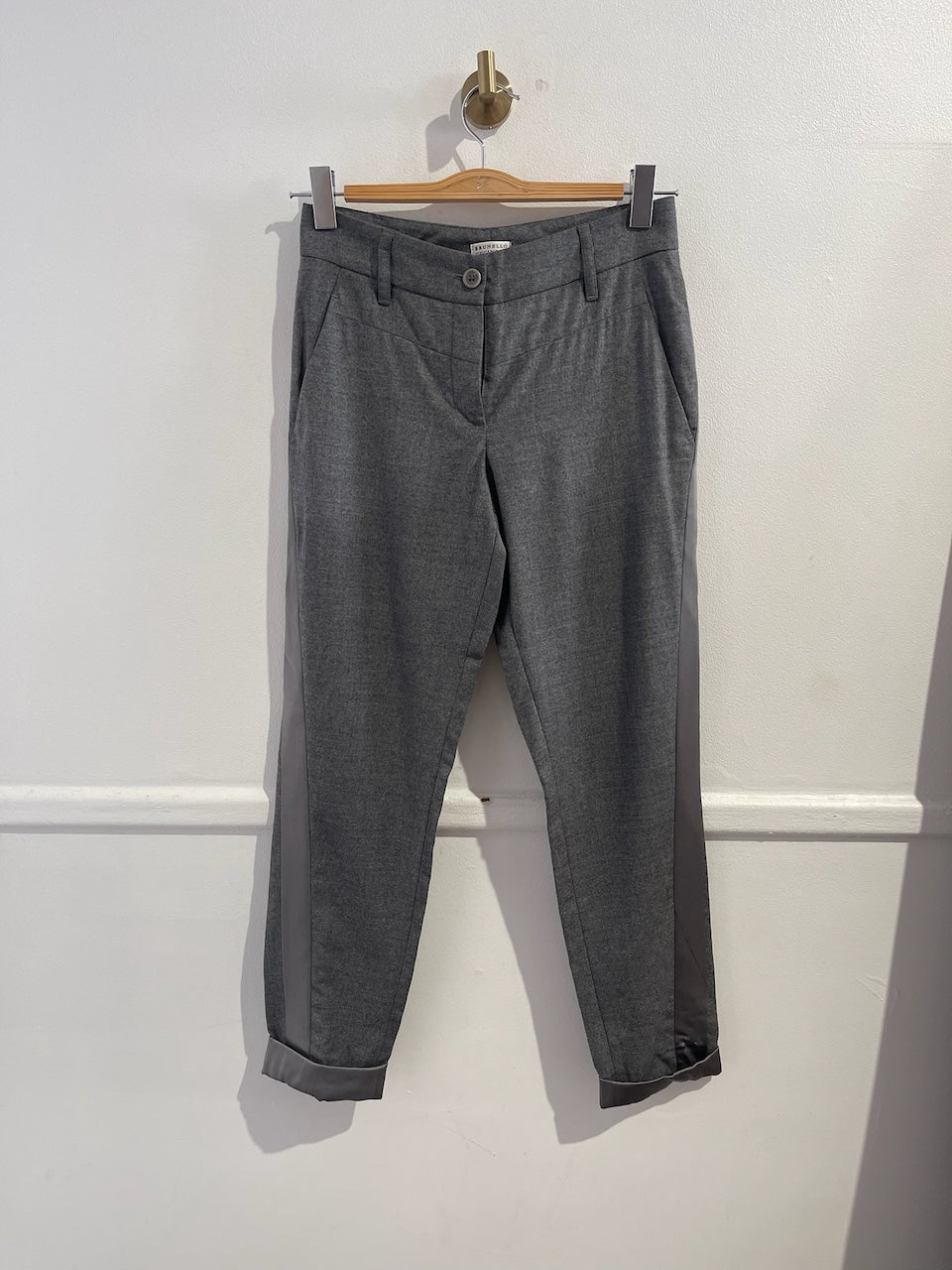 Pantalon Brunello Cucinelli gris T.36