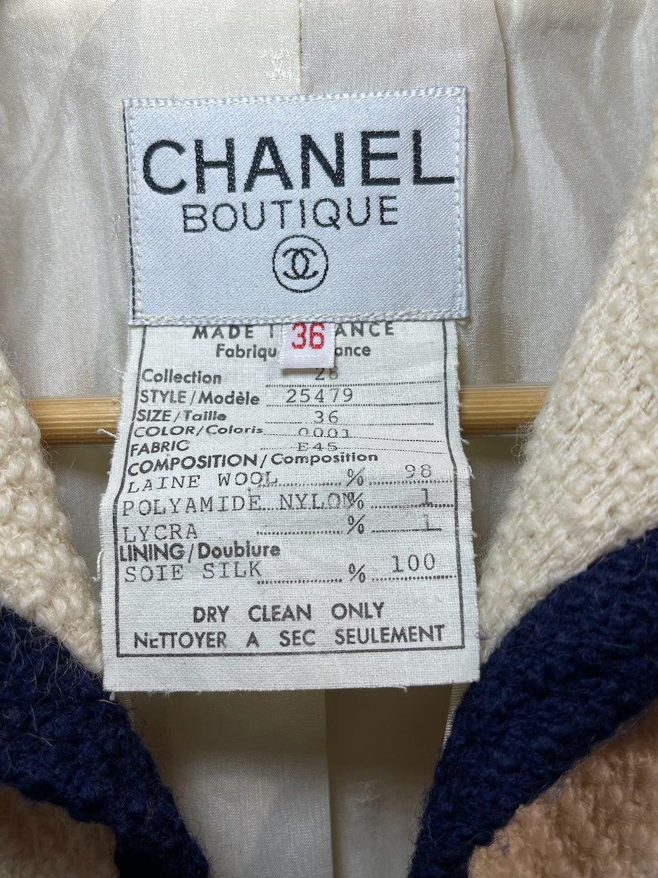 Manteau Chanel beige T.36