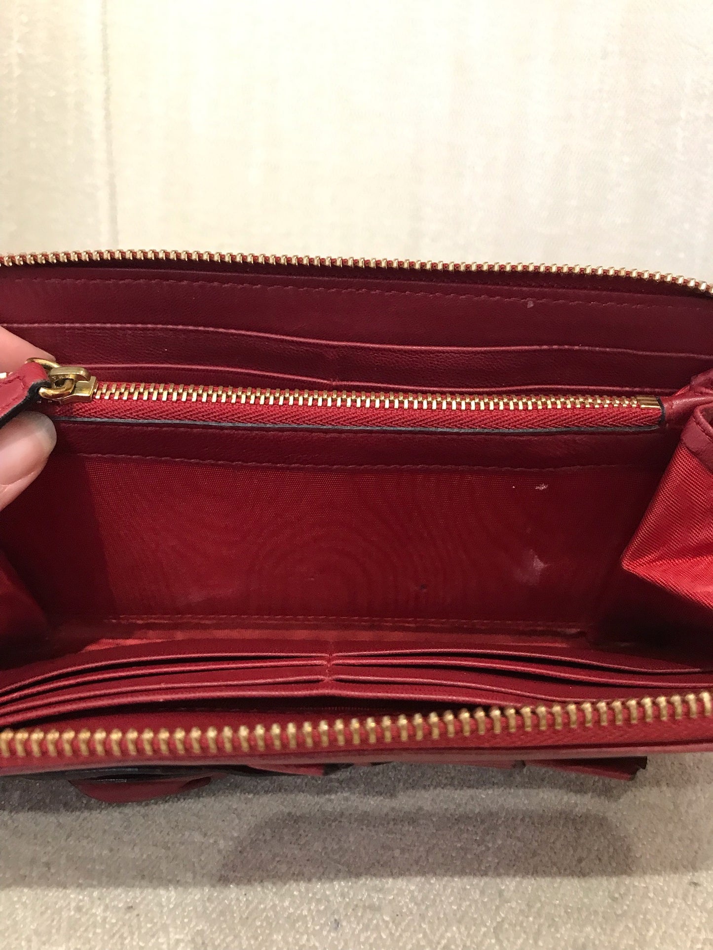Portefeuille Valentino rouge