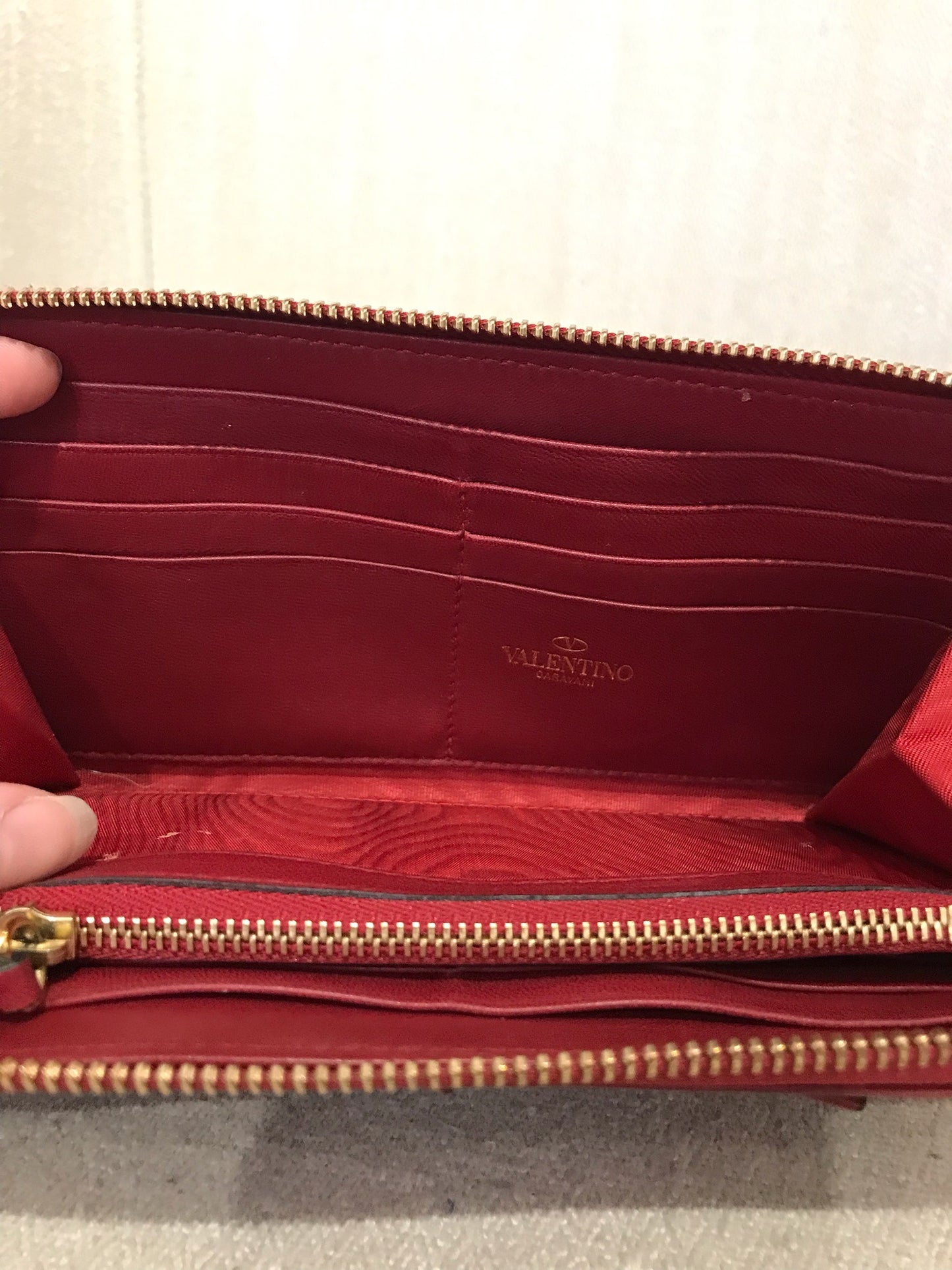Portefeuille Valentino rouge