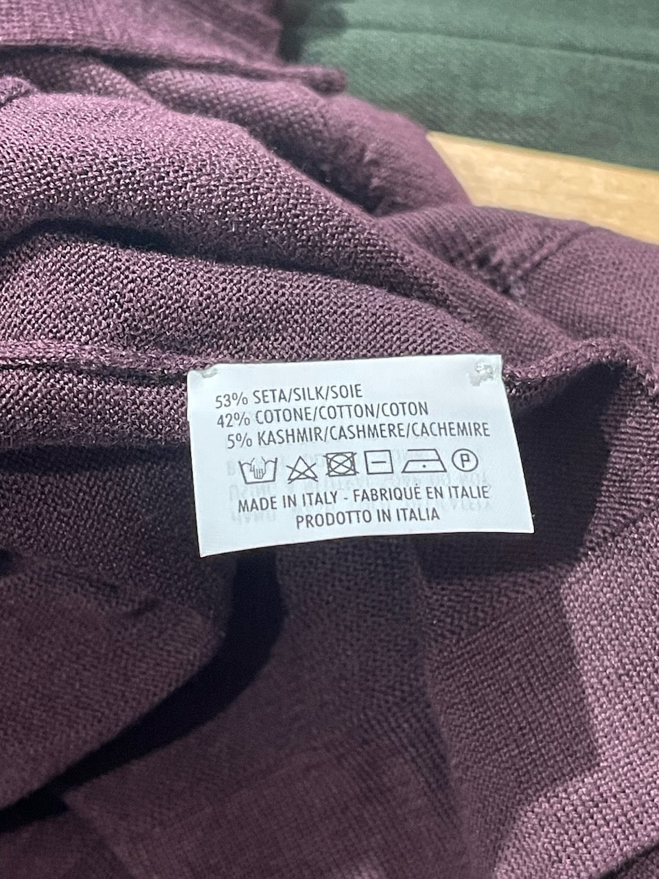 Cardigan Yves Saint Laurent prune T.S