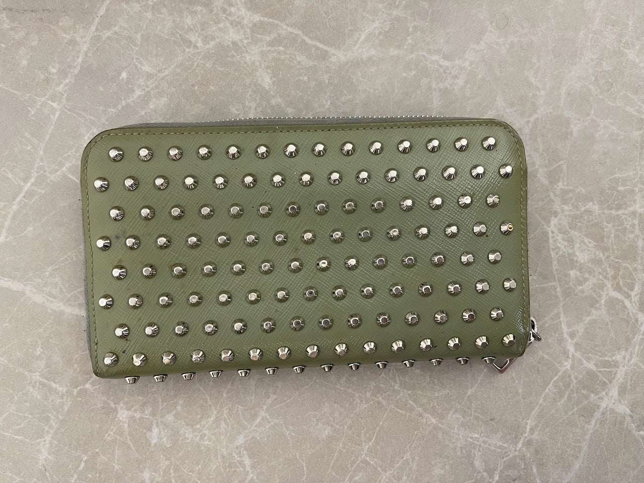 Portefeuille Prada vert