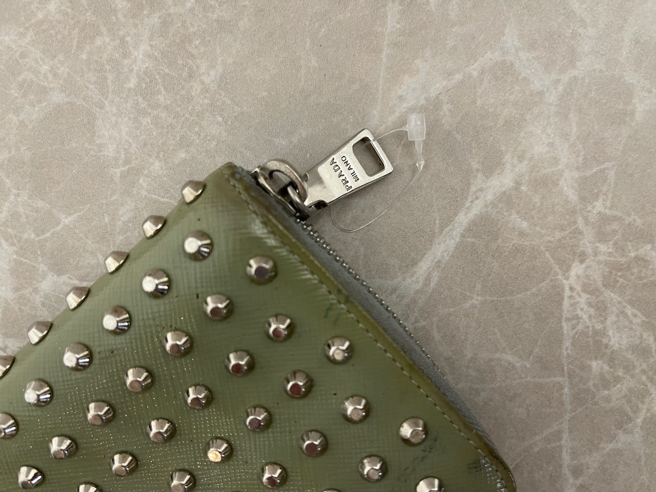 Portefeuille Prada vert