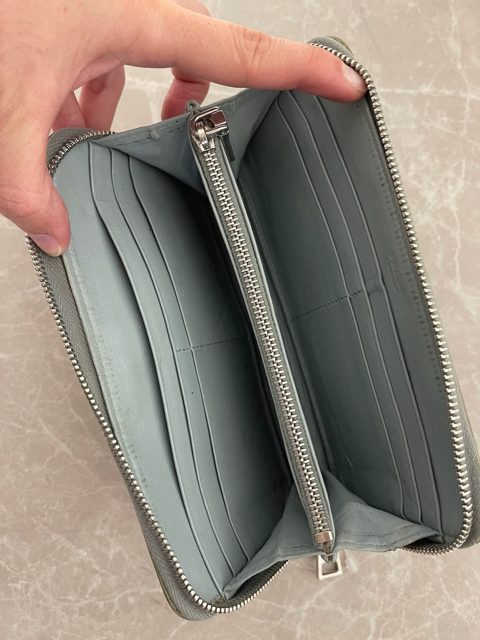 Portefeuille Prada vert
