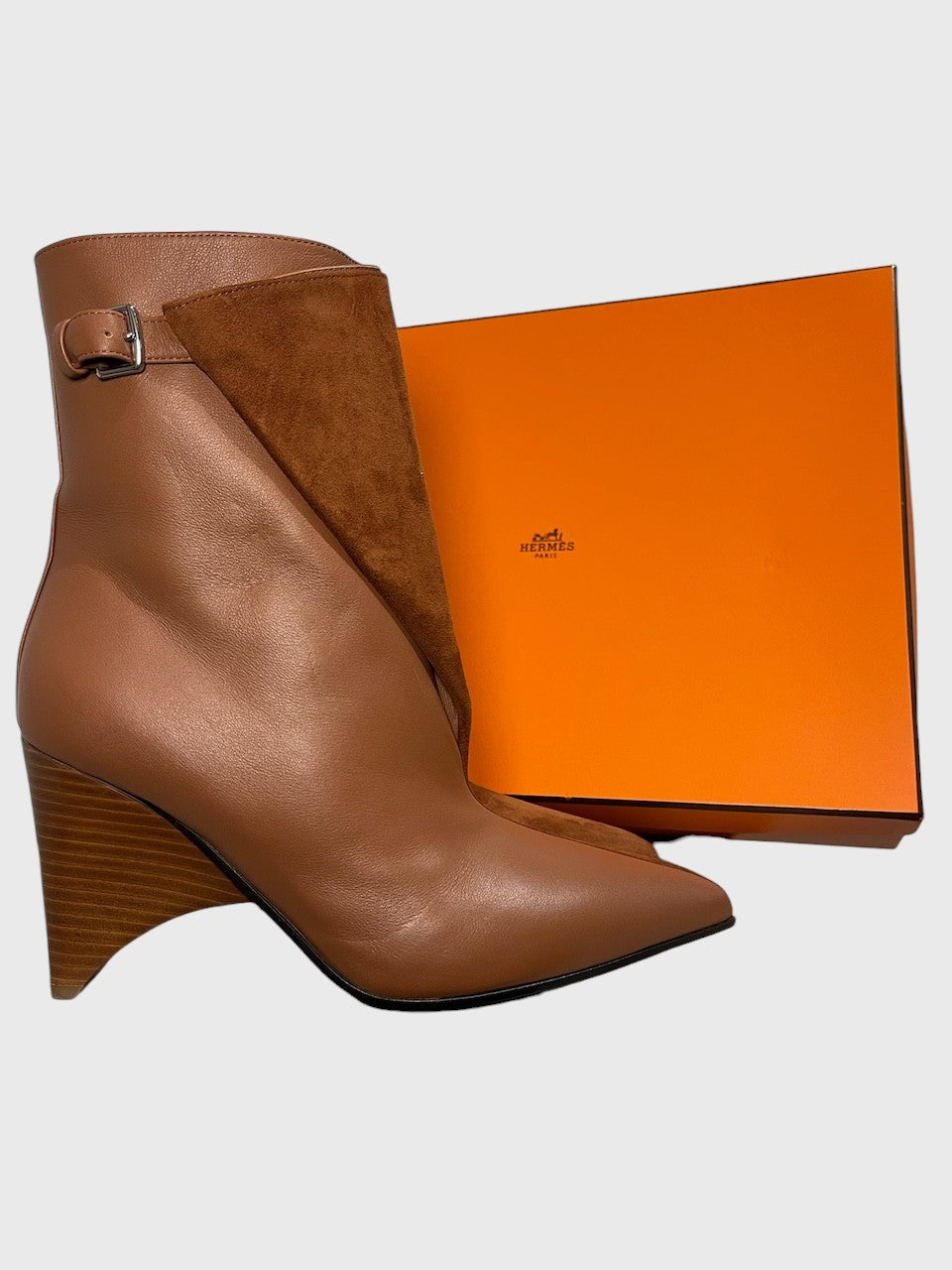 Bottines Hermes camel T.38