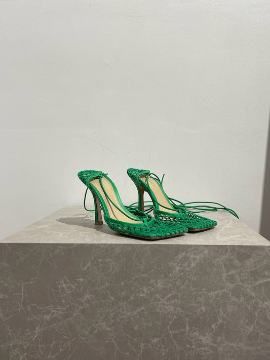Escarpins Bottega Veneta Stretch verts T.36,5