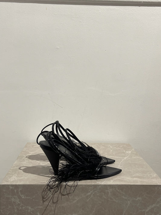 Sandales Saint Laurent noires T.36 NEUVES