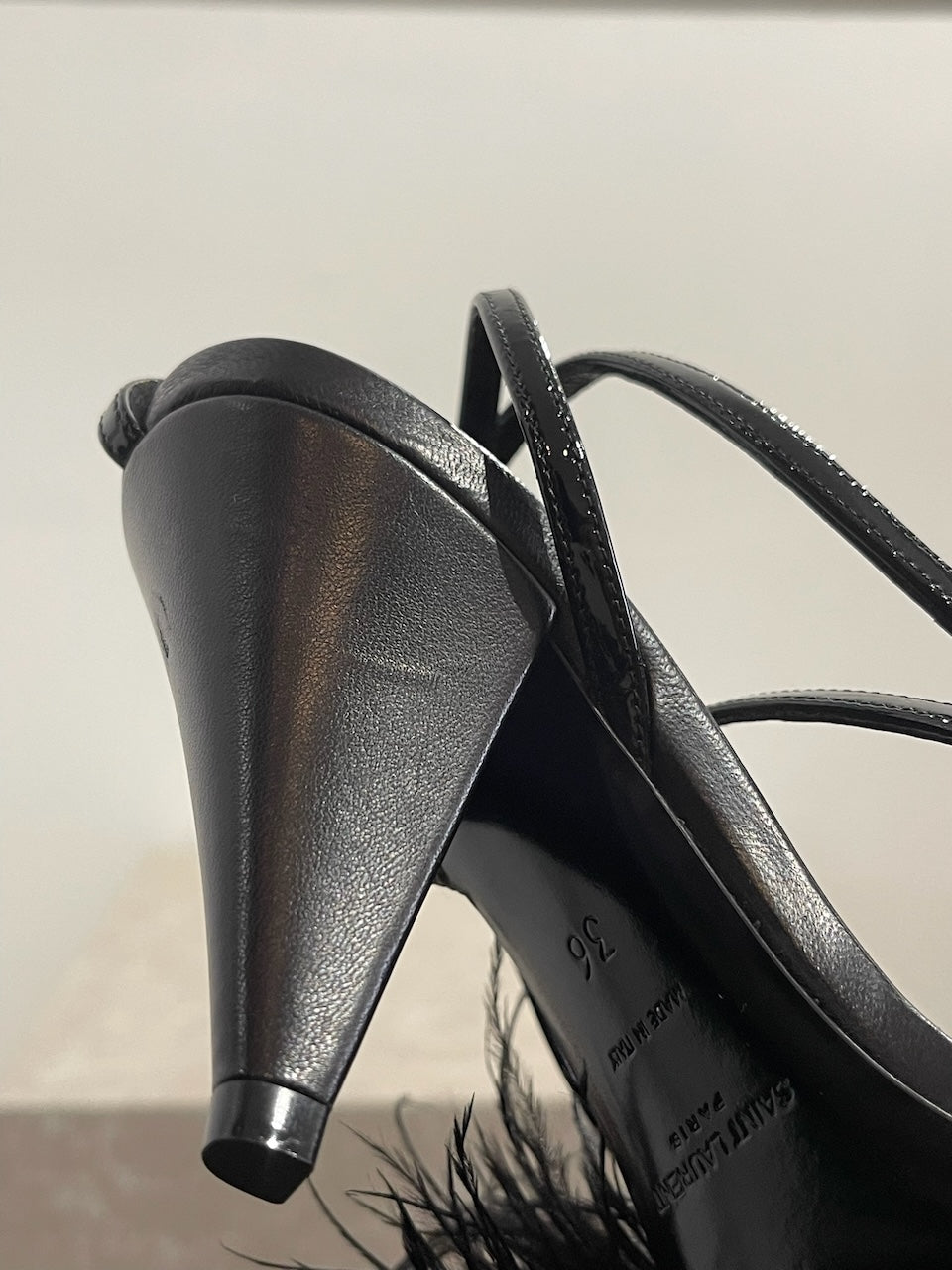 Sandales Saint Laurent noires T.36 NEUVES