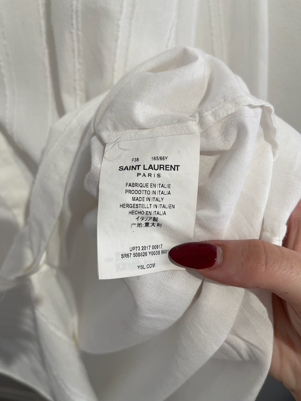 Chemise Saint Laurent blanche T.38