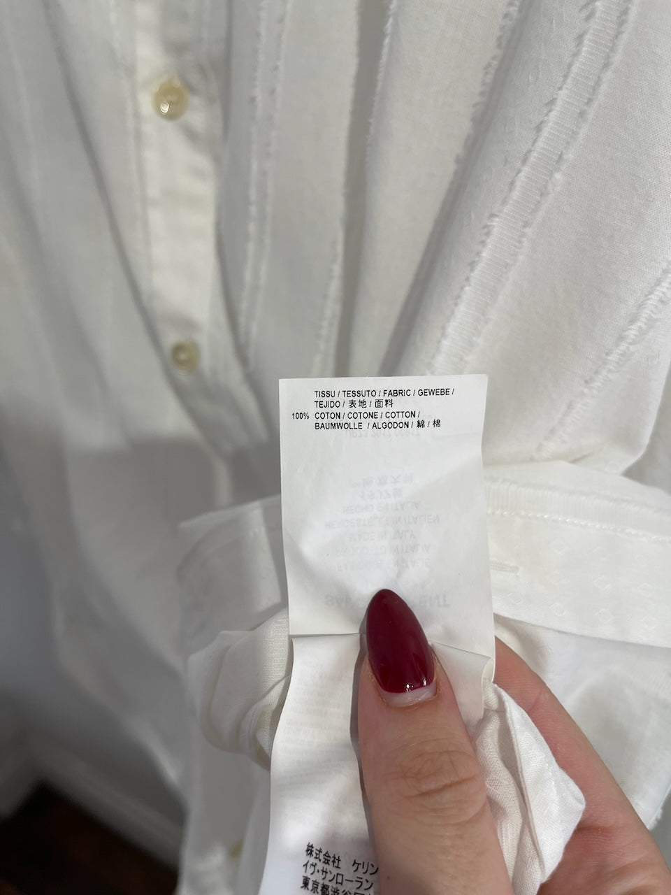 Chemise Saint Laurent blanche T.38