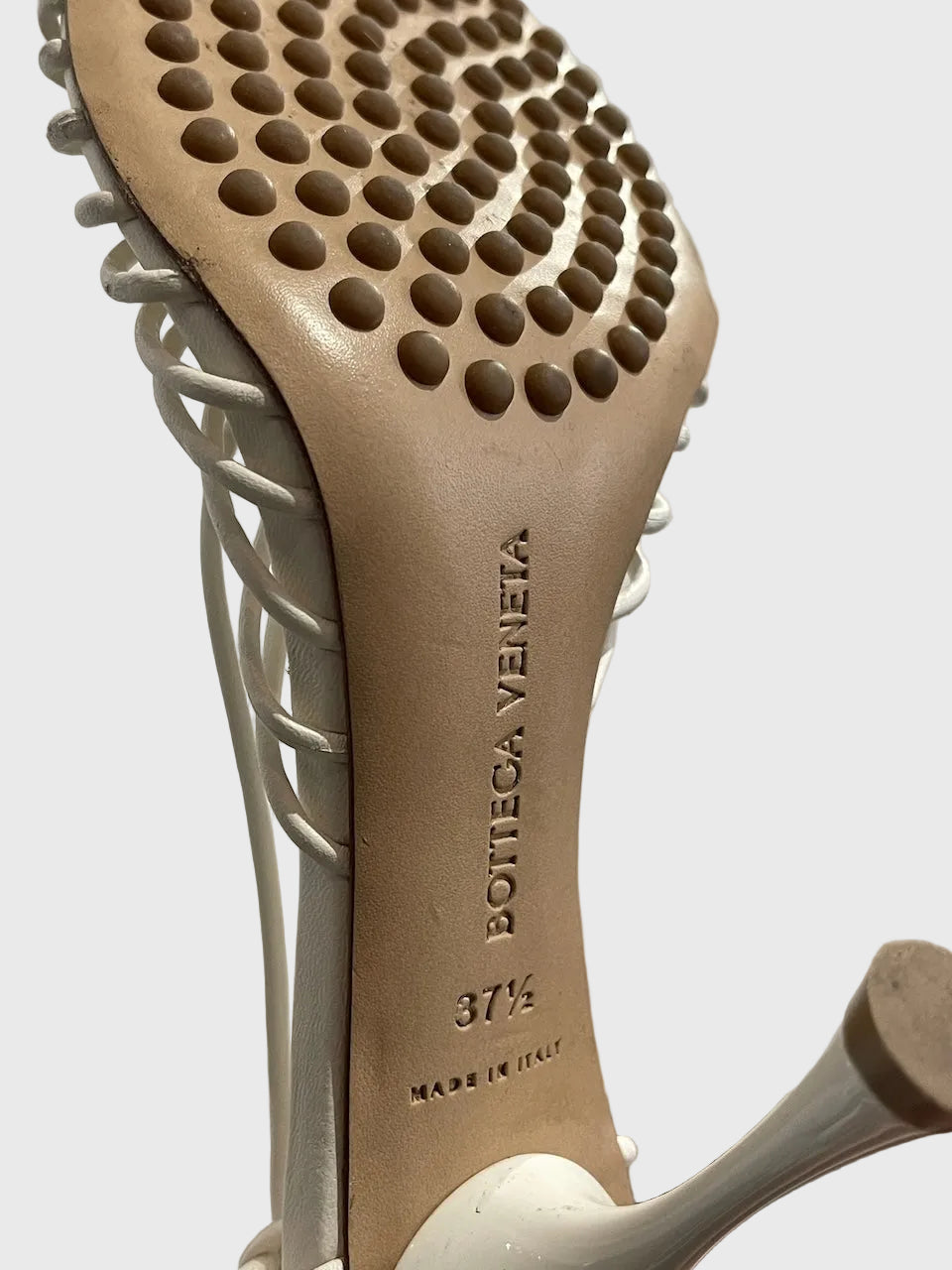 Sandales Bottega Veneta blanches T.37,5