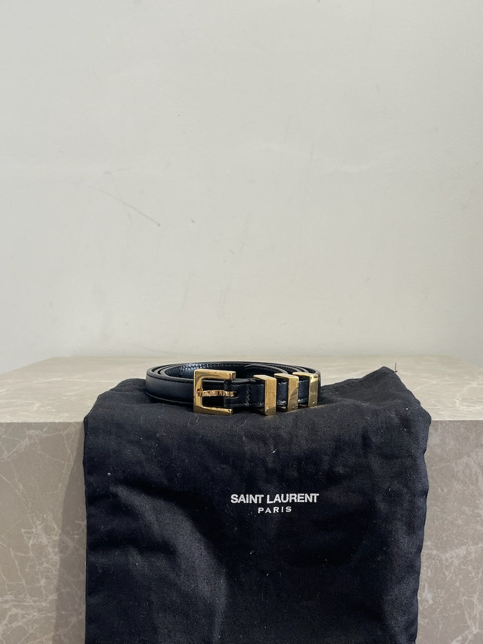 Ceinture Saint Laurent noire T.85