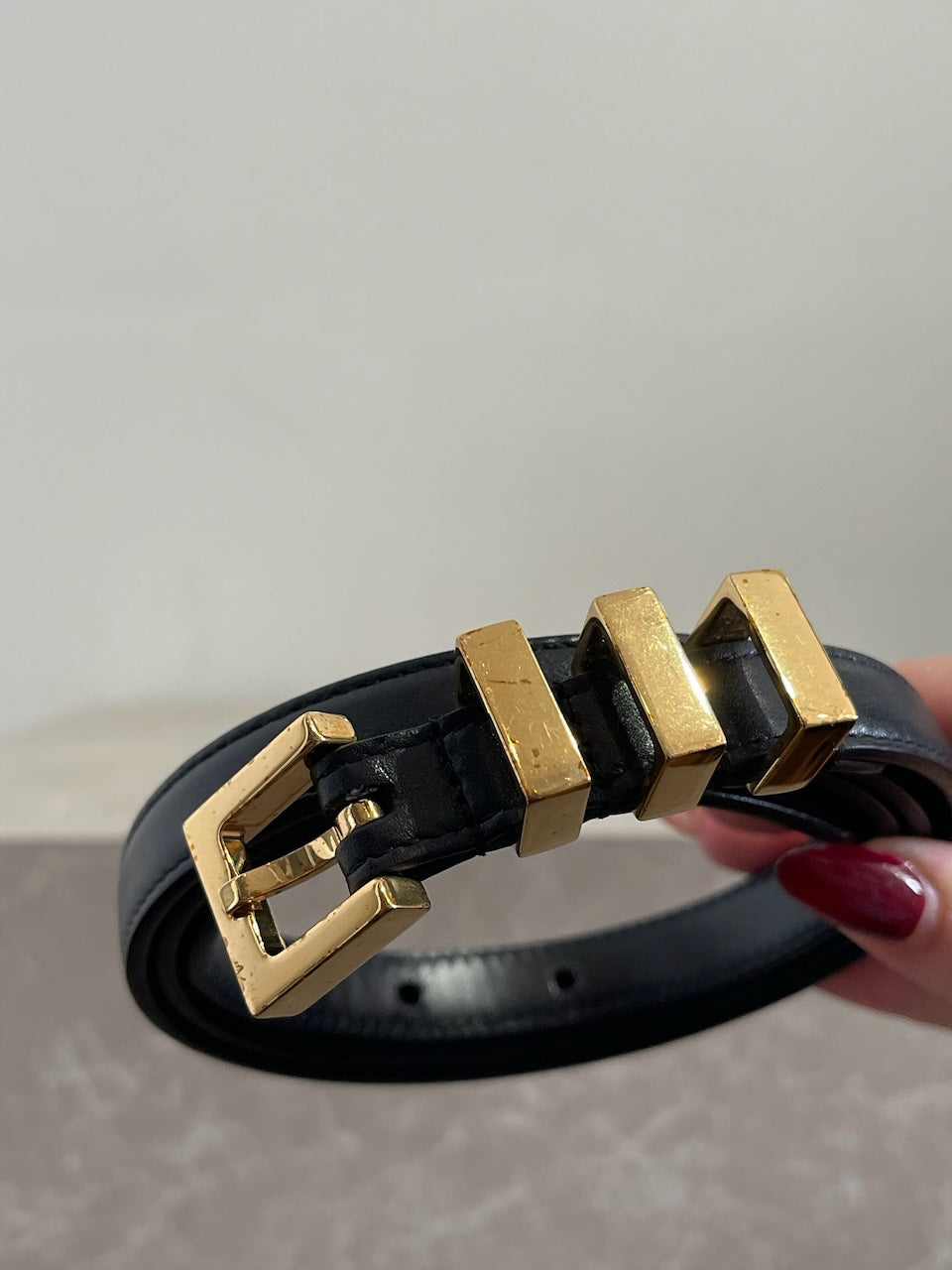 Ceinture Saint Laurent noire T.85