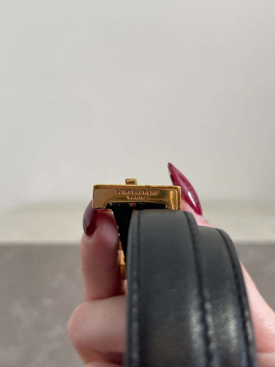 Ceinture Saint Laurent noire T.85