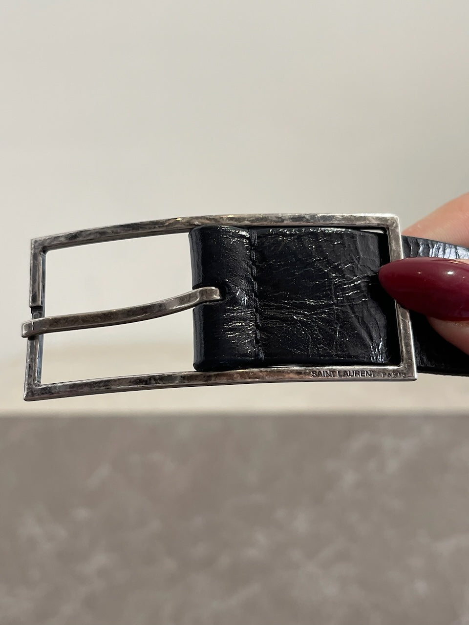 Ceinture Saint Laurent noire T.85