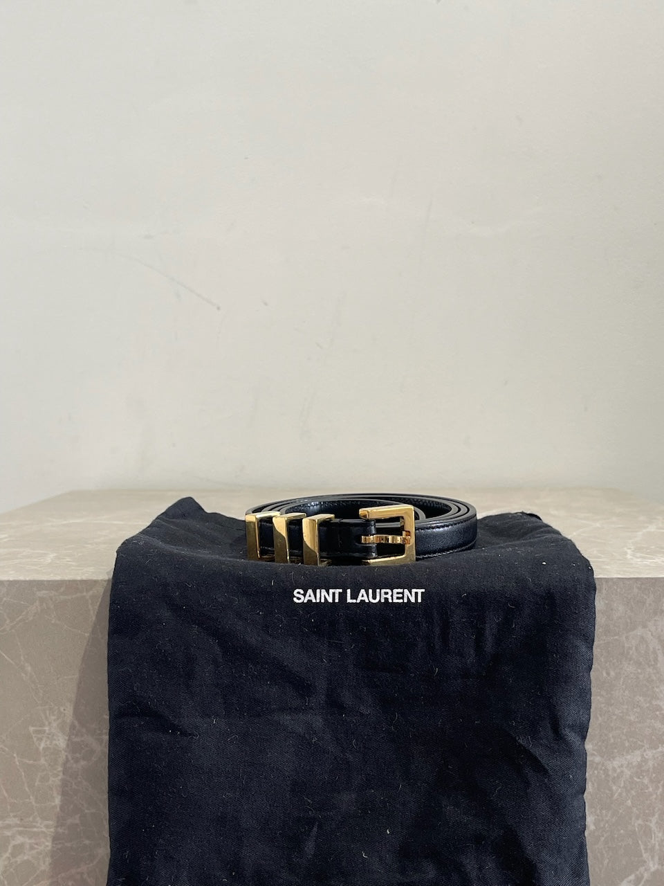 Ceinture Saint Laurent noire T.90