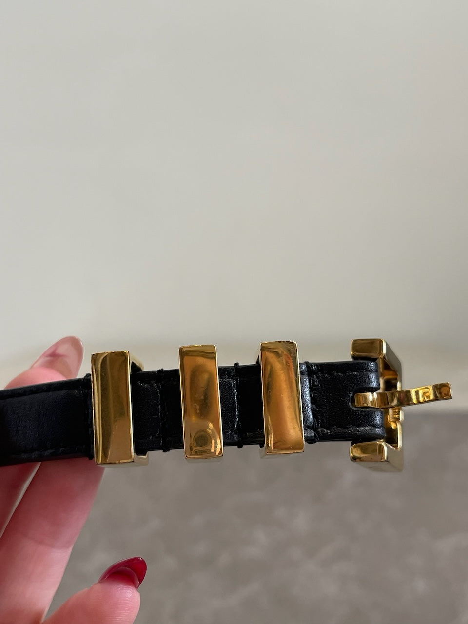 Ceinture Saint Laurent noire T.90