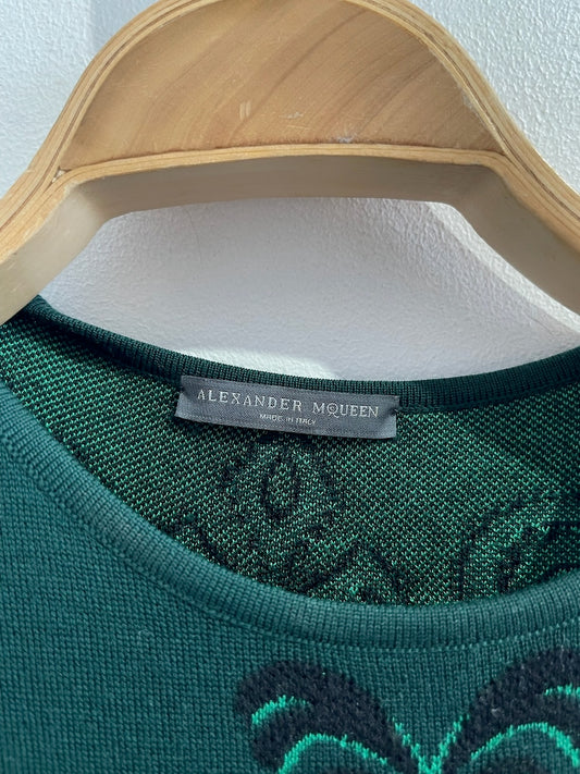 Robe Alexander Mcqueen verte T.XS