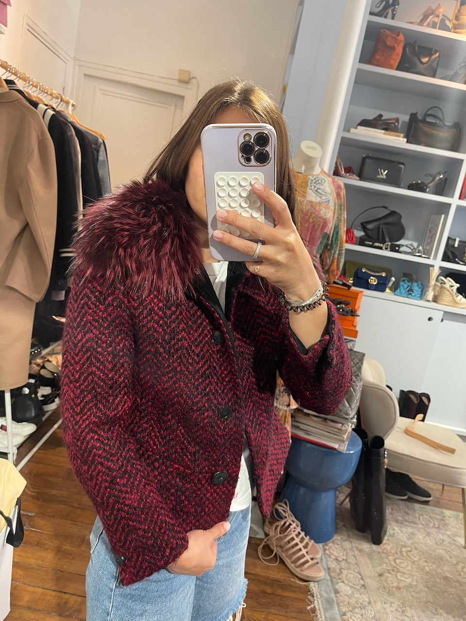 Veste Versace rouge T.34