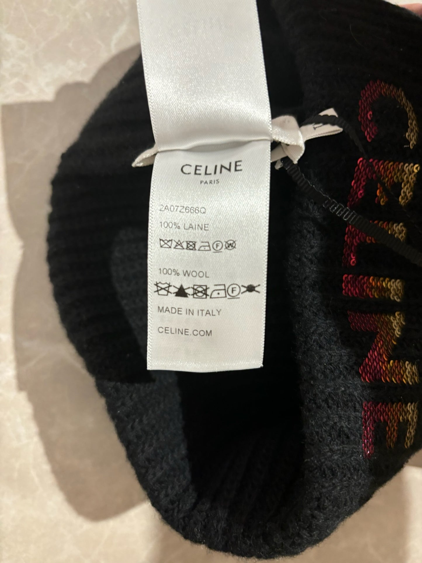 Bonnet Céline noir T.U.