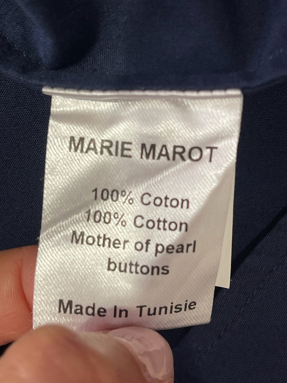 Chemise Marie Marot bleue T.XL