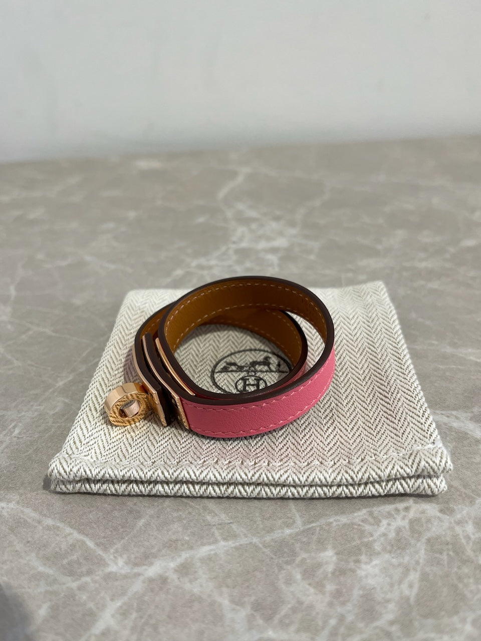 Bracelet Hermes Kelly rose NEUF
