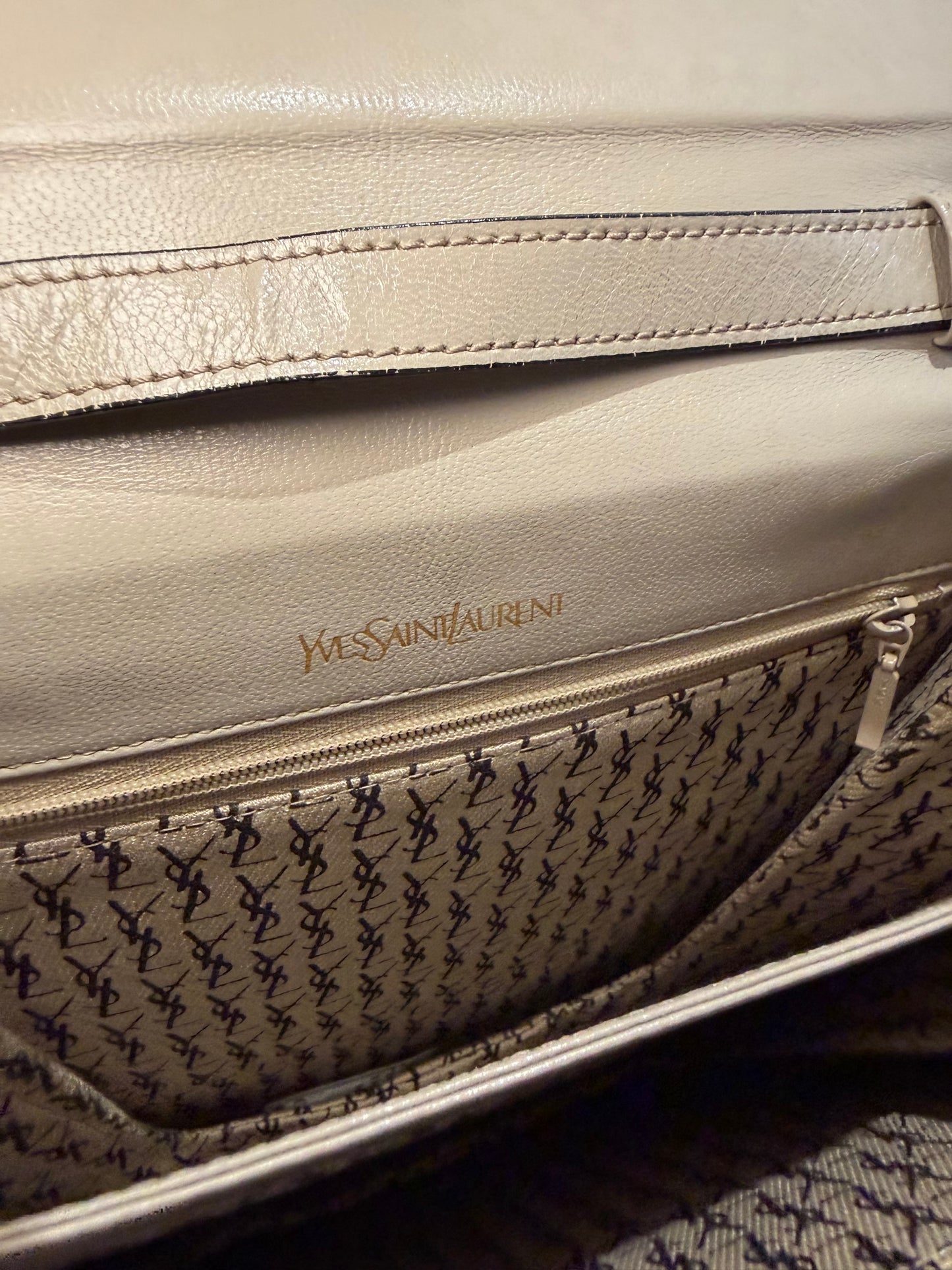 Sac Yves Saint Laurent beige