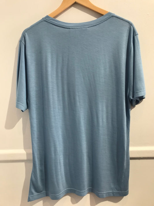 T-shirt Courrèges bleu T.L NEUF