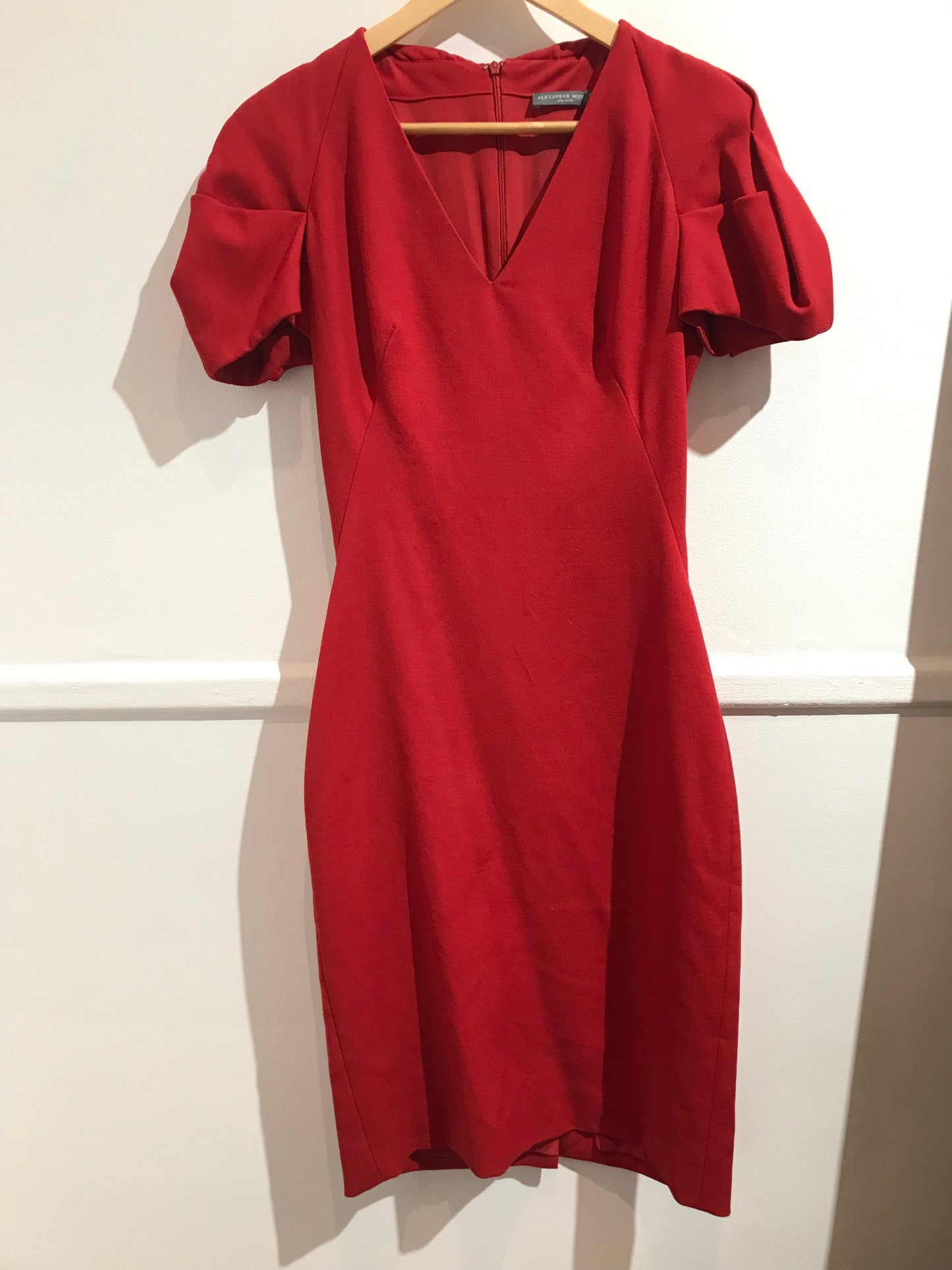 Robe Alexander McQueen rouge T.34
