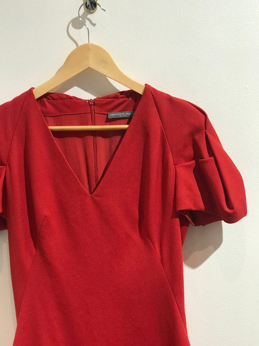 Robe Alexander McQueen rouge T.34
