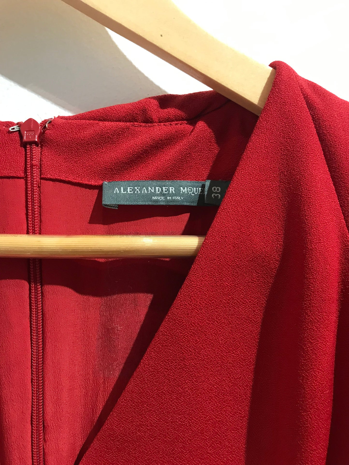 Robe Alexander McQueen rouge T.34