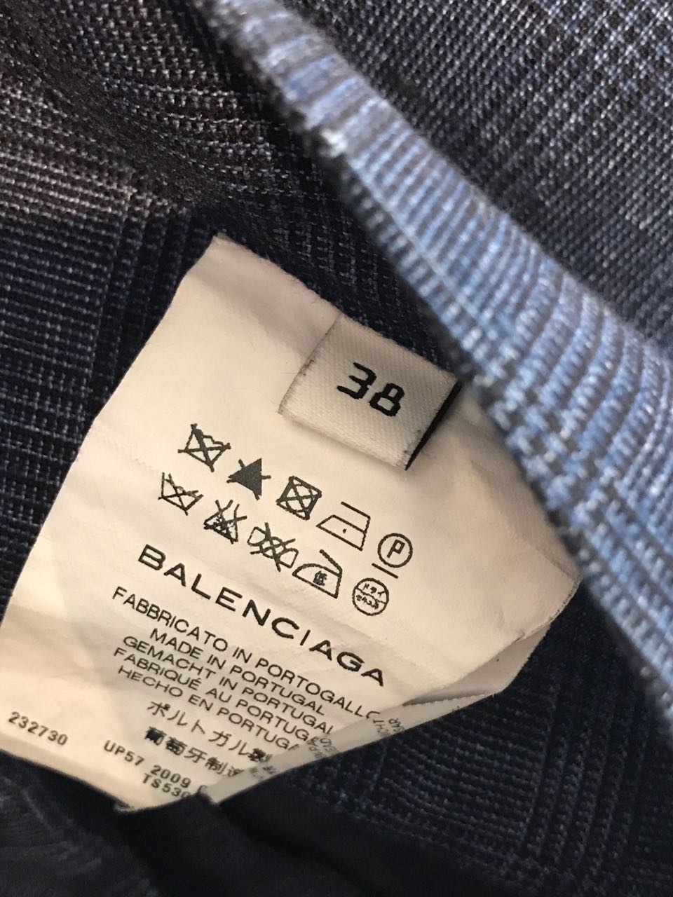 Pantalon Balenciaga bleu T.38