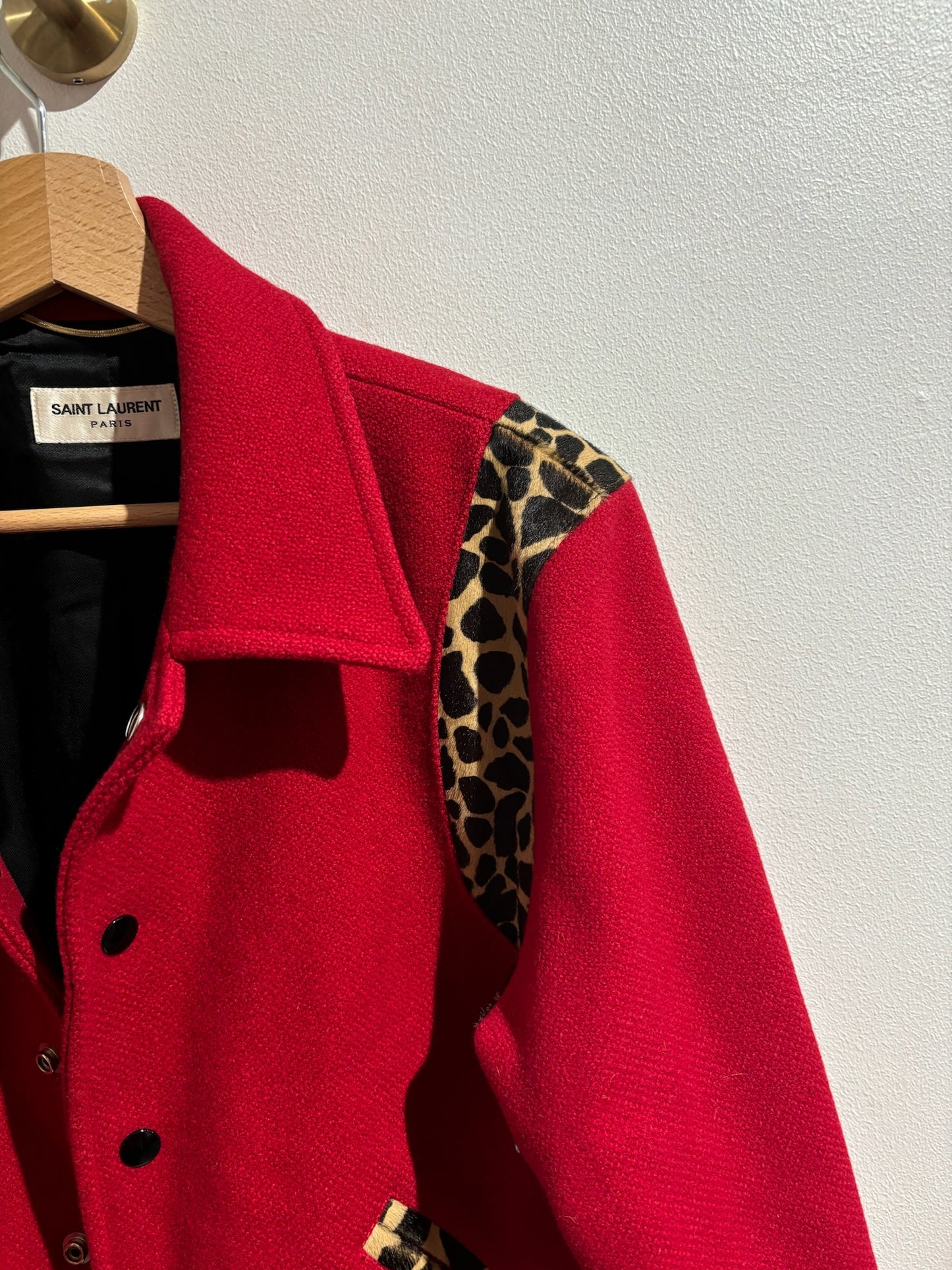 Veste Saint Laurent Teddy Rouge T.M