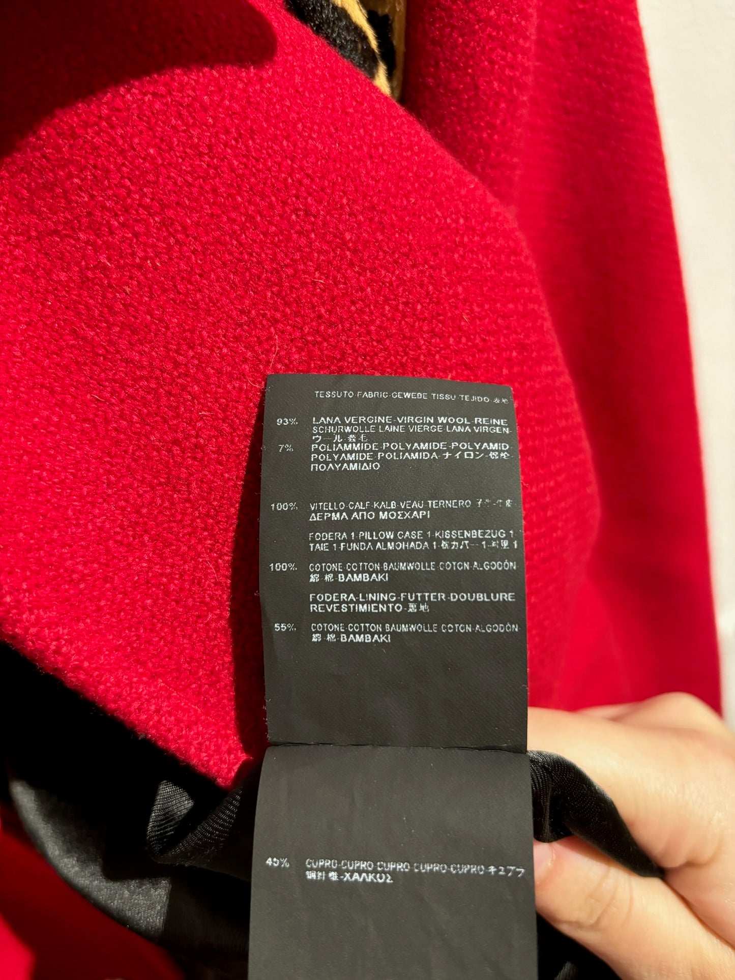 Veste Saint Laurent Teddy Rouge T.M