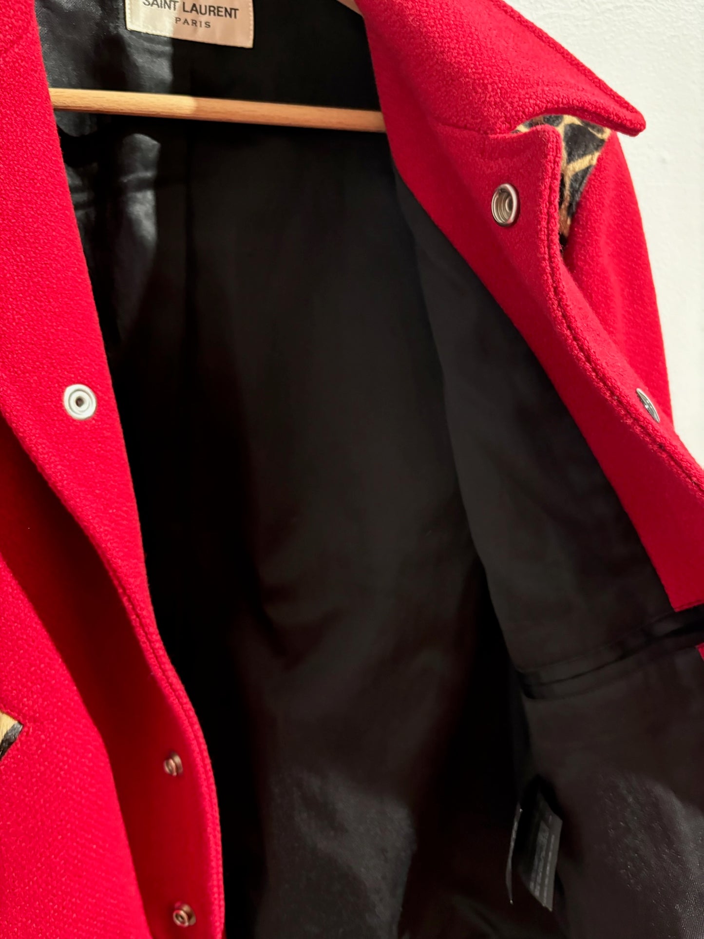 Veste Saint Laurent Teddy Rouge T.M
