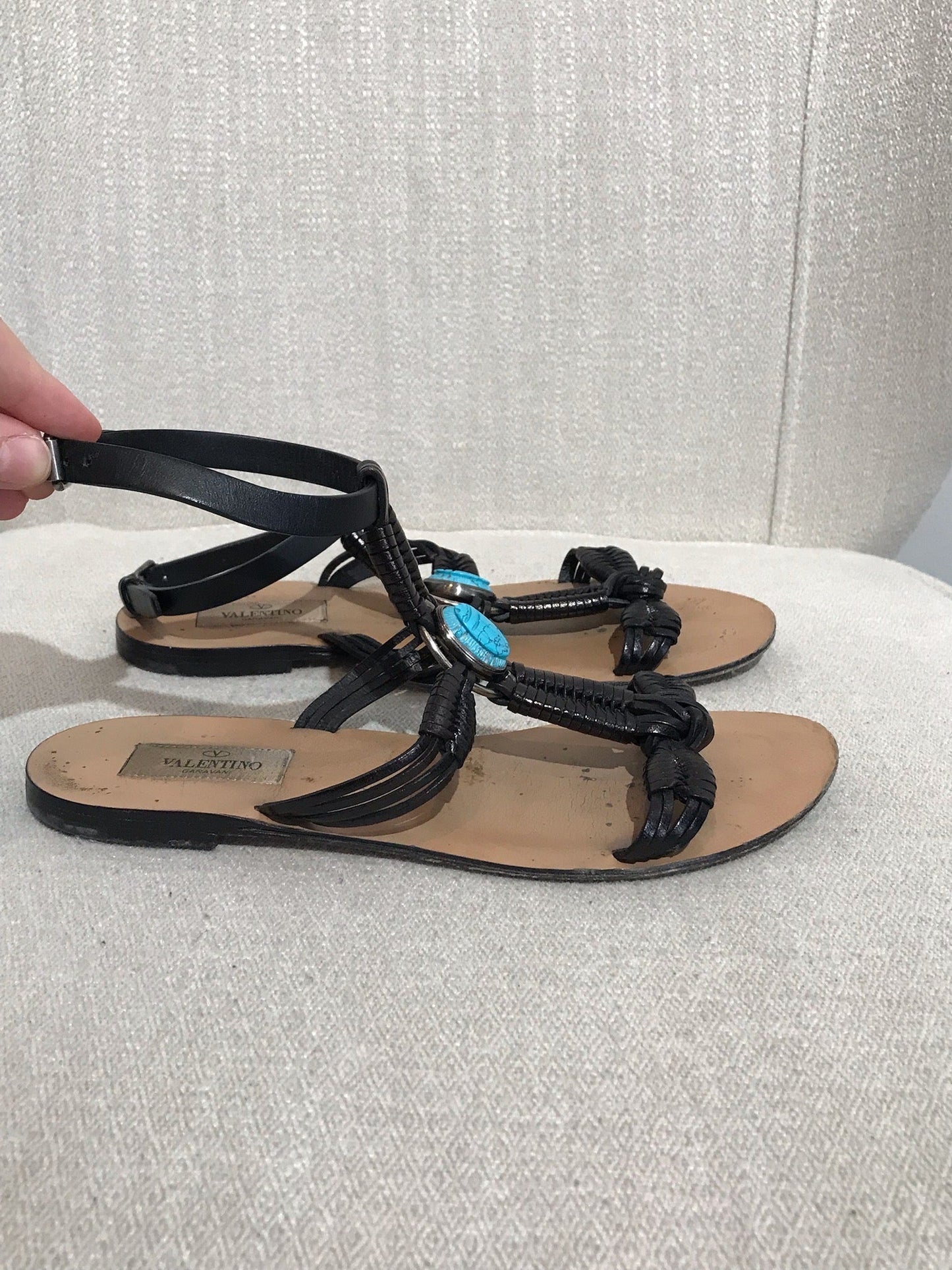 Sandales Valentino noires T.36