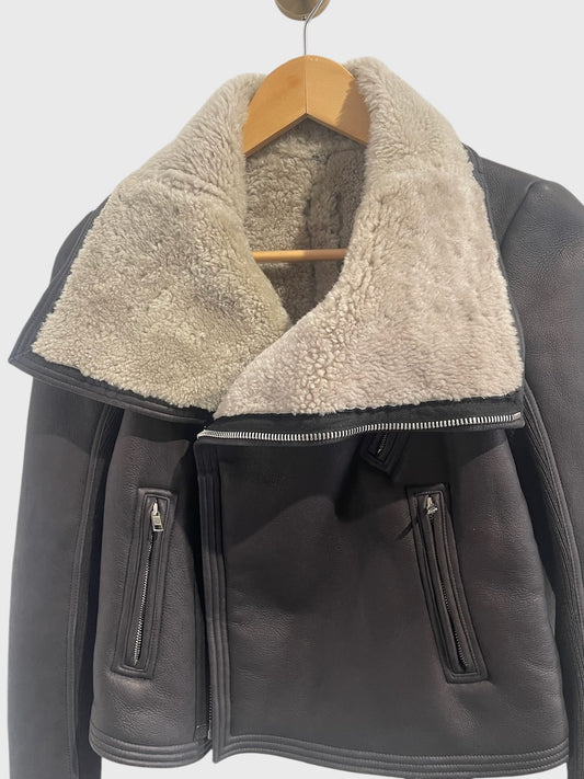 Veste Rick Owens peau lainée T.38