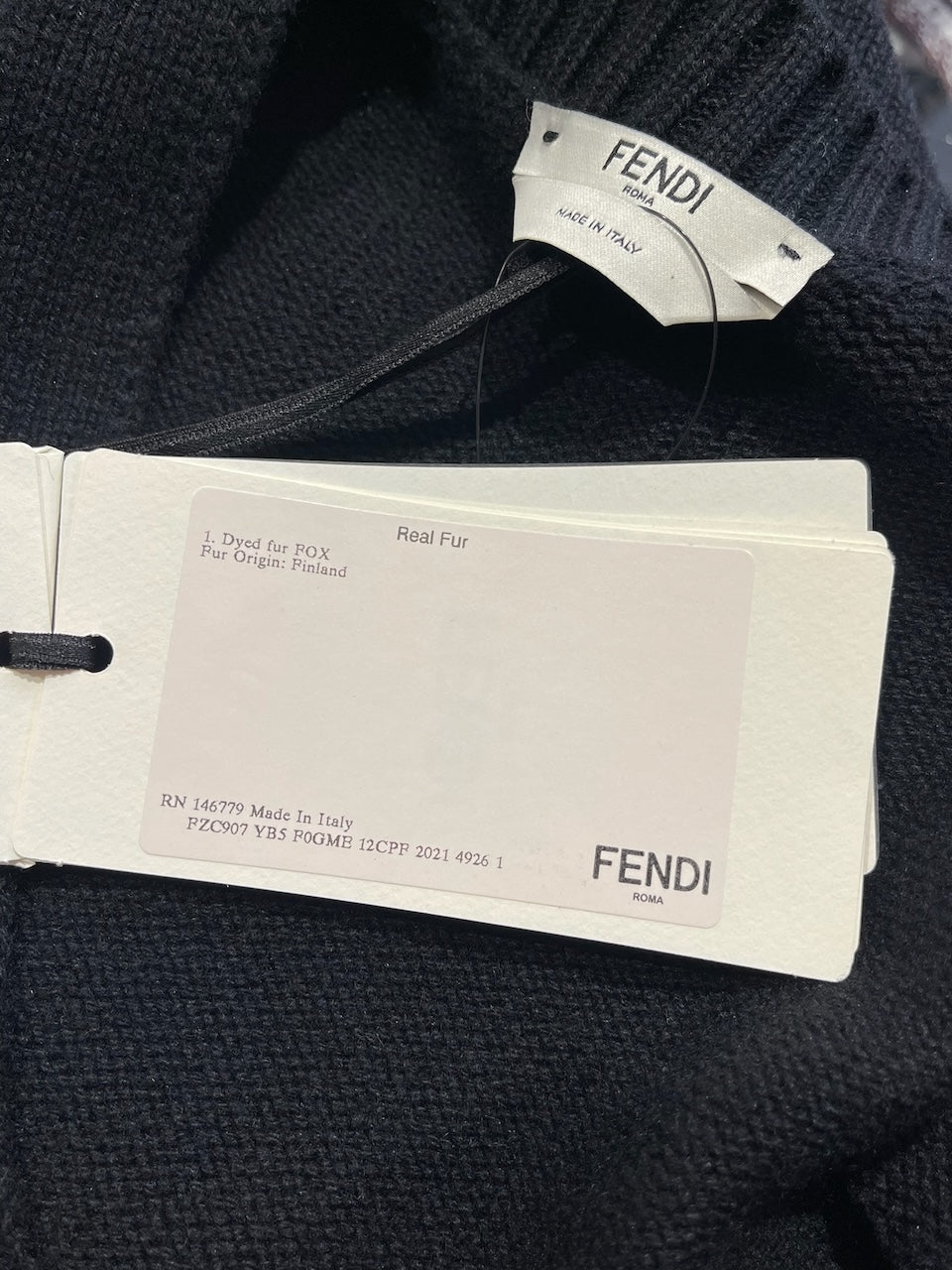 Gilet Fendi noir T.38 Neuf